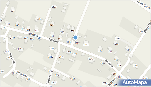 Istebna, Istebna, 1001, mapa Istebna