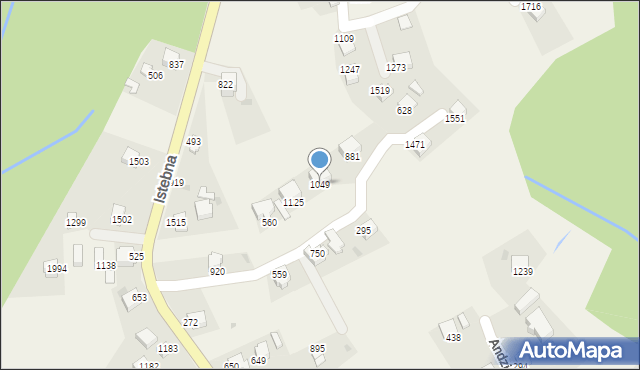 Istebna, Istebna, 1049, mapa Istebna