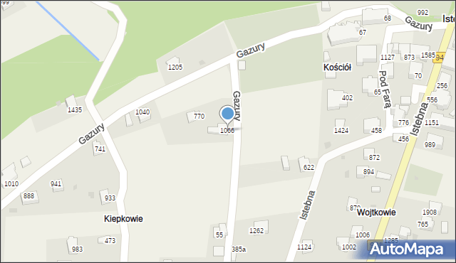 Istebna, Istebna, 1066, mapa Istebna