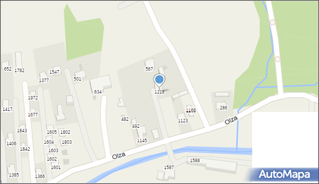 Istebna, Istebna, 1118, mapa Istebna