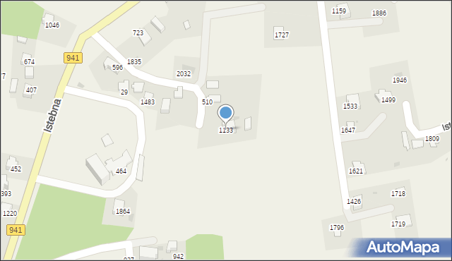 Istebna, Istebna, 1133, mapa Istebna