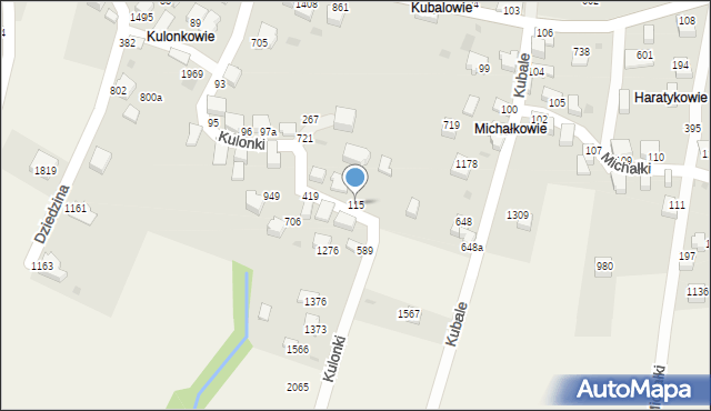 Istebna, Istebna, 115, mapa Istebna