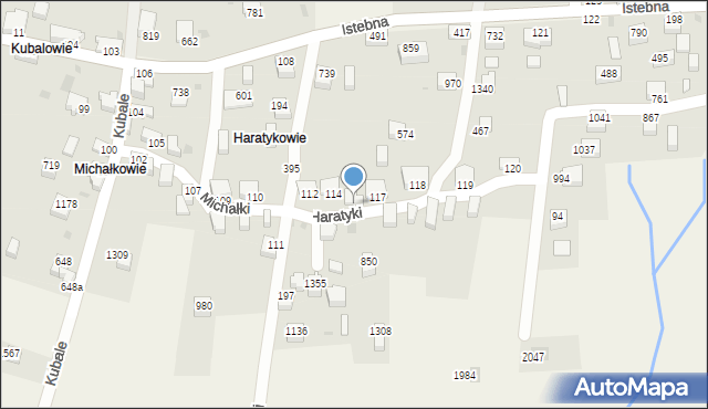 Istebna, Istebna, 116, mapa Istebna