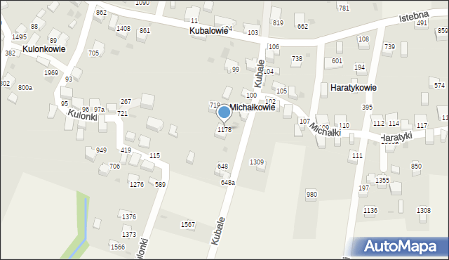 Istebna, Istebna, 1178, mapa Istebna