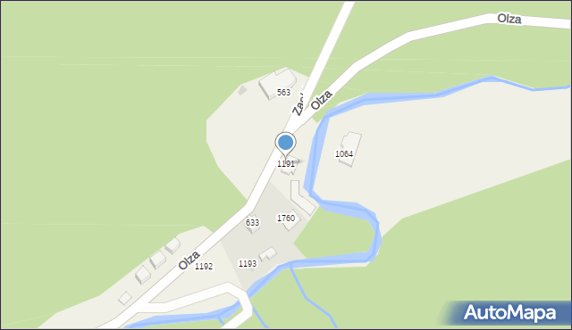 Istebna, Istebna, 1191, mapa Istebna