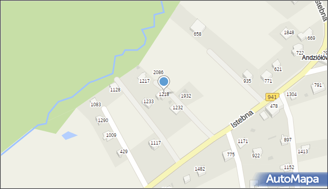 Istebna, Istebna, 1218, mapa Istebna