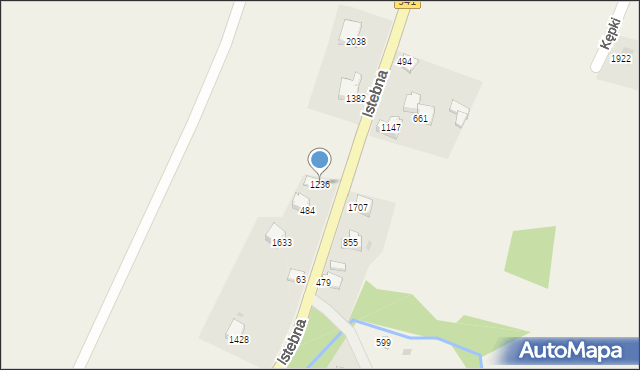 Istebna, Istebna, 1236, mapa Istebna