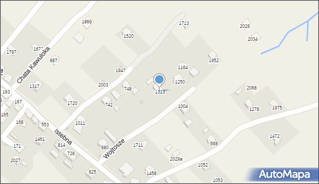Istebna, Istebna, 1313, mapa Istebna