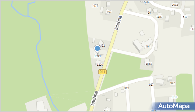 Istebna, Istebna, 1393, mapa Istebna