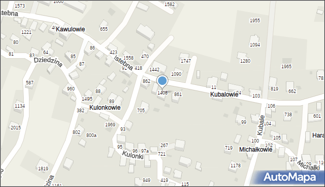 Istebna, Istebna, 1408, mapa Istebna