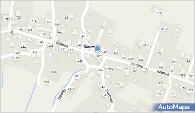 Istebna, Istebna, 146, mapa Istebna
