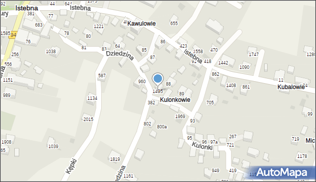 Istebna, Istebna, 1495, mapa Istebna