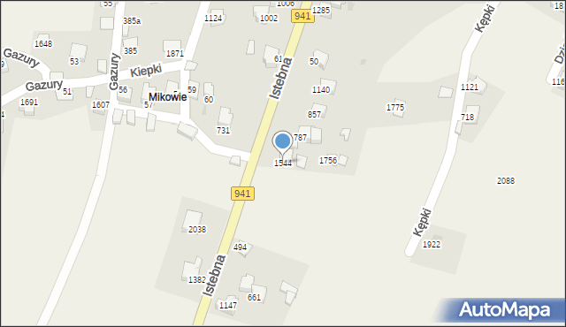 Istebna, Istebna, 1544, mapa Istebna