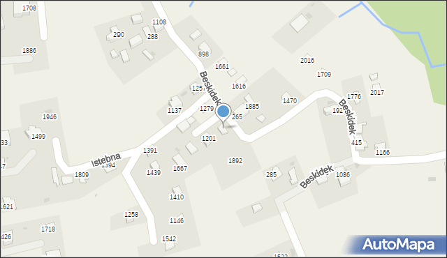 Istebna, Istebna, 1591, mapa Istebna