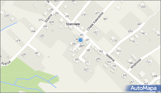 Istebna, Istebna, 165, mapa Istebna