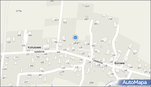 Istebna, Istebna, 1674, mapa Istebna