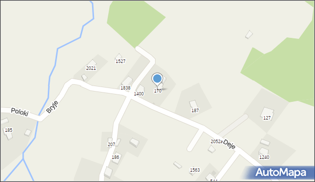 Istebna, Istebna, 170, mapa Istebna