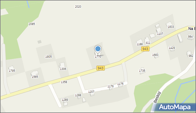 Istebna, Istebna, 1770, mapa Istebna