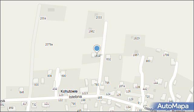 Istebna, Istebna, 1814, mapa Istebna