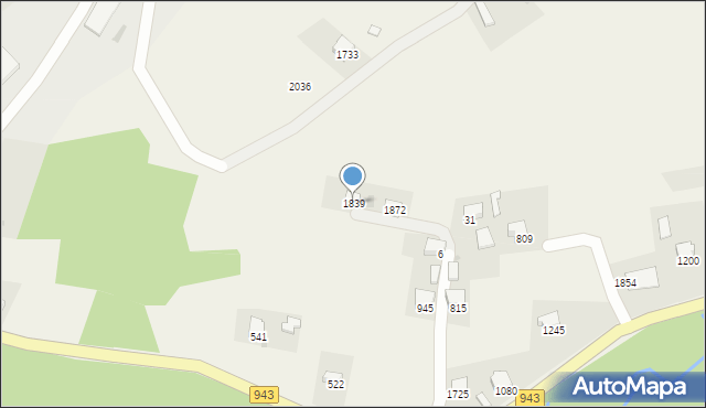 Istebna, Istebna, 1839, mapa Istebna