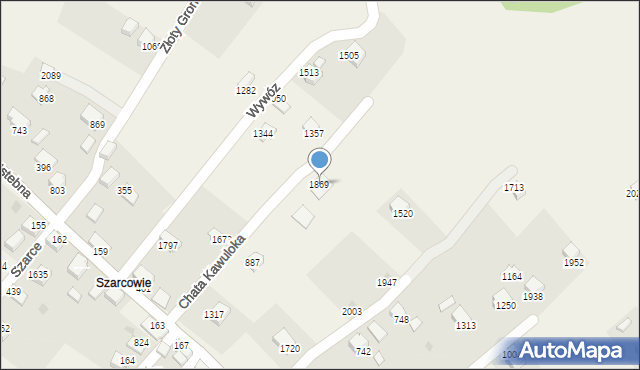 Istebna, Istebna, 1869, mapa Istebna