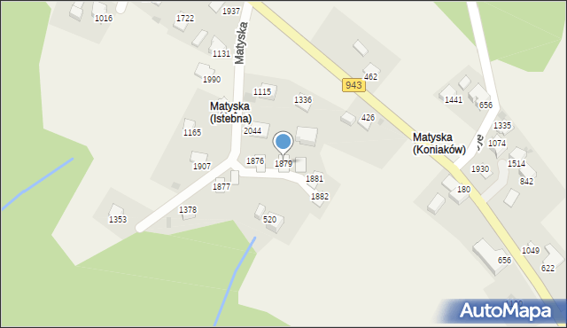 Istebna, Istebna, 1879, mapa Istebna