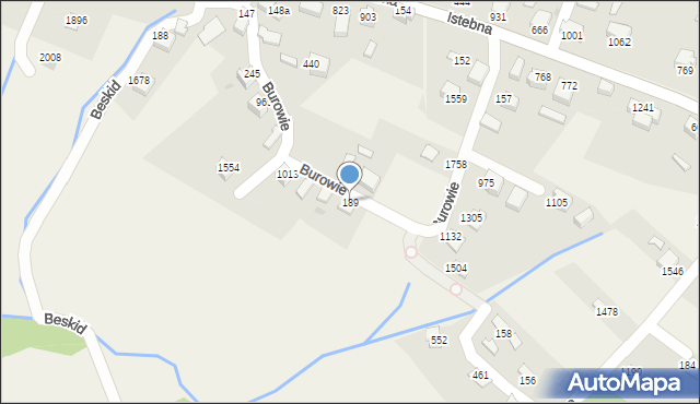 Istebna, Istebna, 189, mapa Istebna