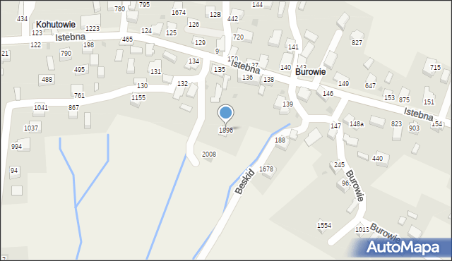 Istebna, Istebna, 1896, mapa Istebna