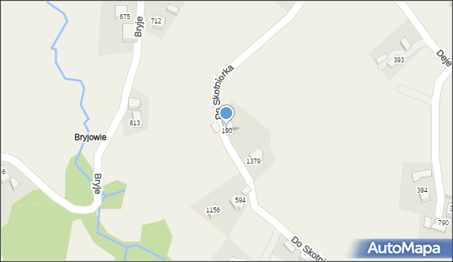 Istebna, Istebna, 190, mapa Istebna