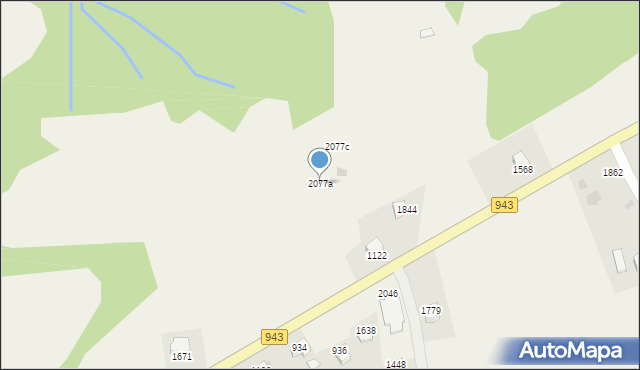 Istebna, Istebna, 2077a, mapa Istebna