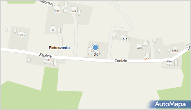 Istebna, Istebna, 250, mapa Istebna