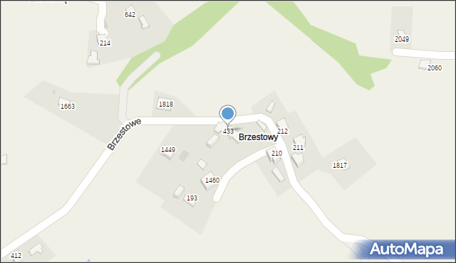 Istebna, Istebna, 433, mapa Istebna