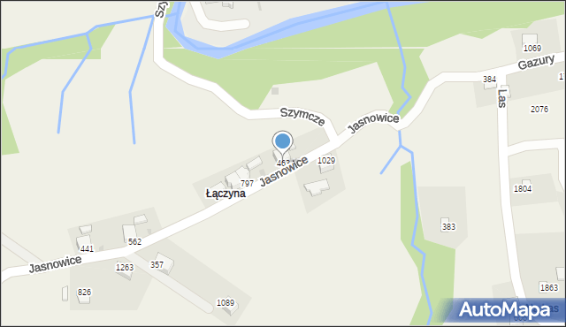 Istebna, Istebna, 463, mapa Istebna
