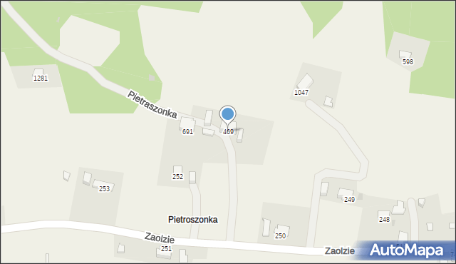 Istebna, Istebna, 469, mapa Istebna