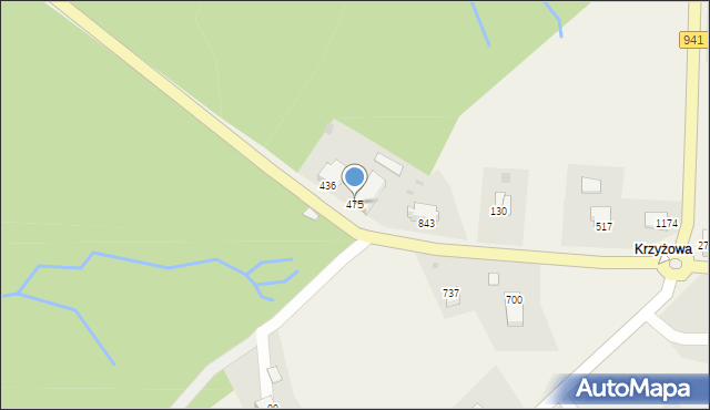 Istebna, Istebna, 475, mapa Istebna