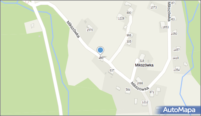 Istebna, Istebna, 480, mapa Istebna