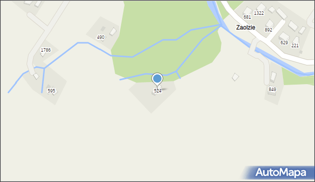 Istebna, Istebna, 524, mapa Istebna