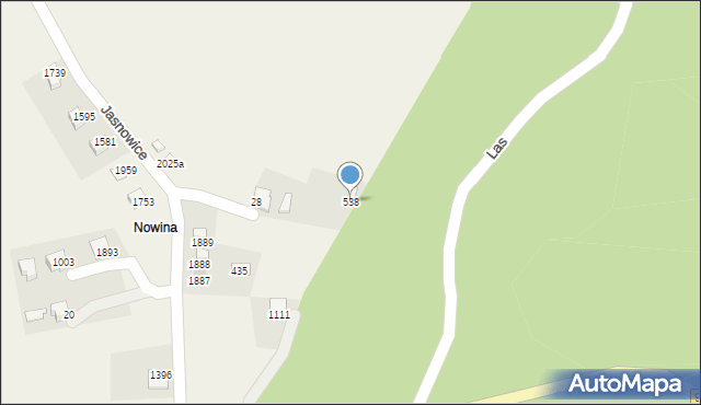 Istebna, Istebna, 538, mapa Istebna