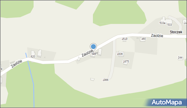 Istebna, Istebna, 549, mapa Istebna