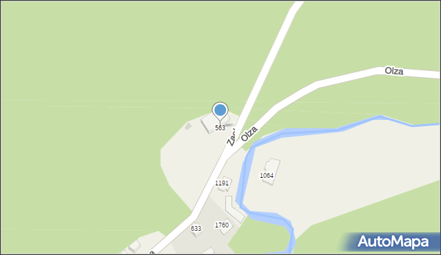 Istebna, Istebna, 563, mapa Istebna
