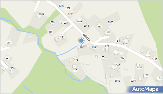 Istebna, Istebna, 582, mapa Istebna