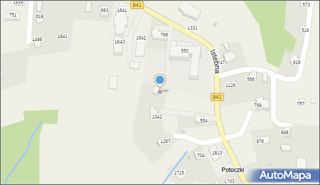 Istebna, Istebna, 66, mapa Istebna