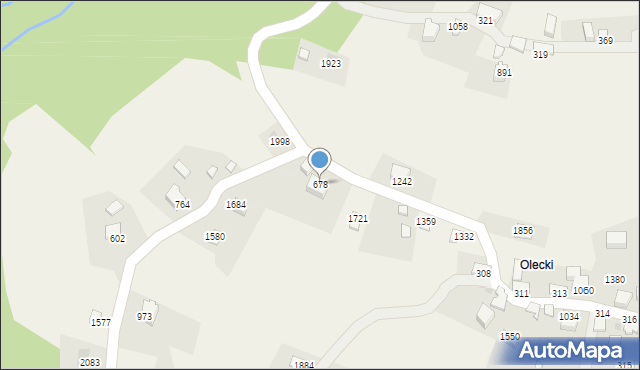 Istebna, Istebna, 678, mapa Istebna