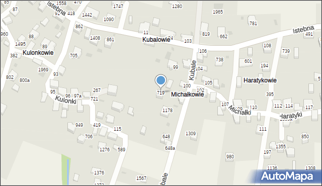 Istebna, Istebna, 719, mapa Istebna