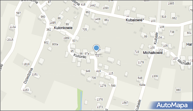 Istebna, Istebna, 721, mapa Istebna