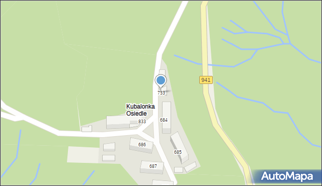 Istebna, Istebna, 733, mapa Istebna