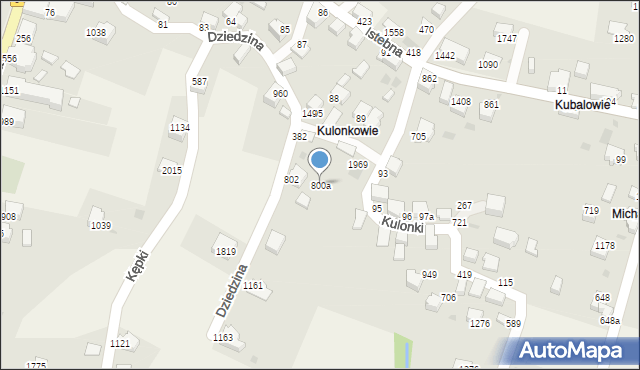 Istebna, Istebna, 800a, mapa Istebna