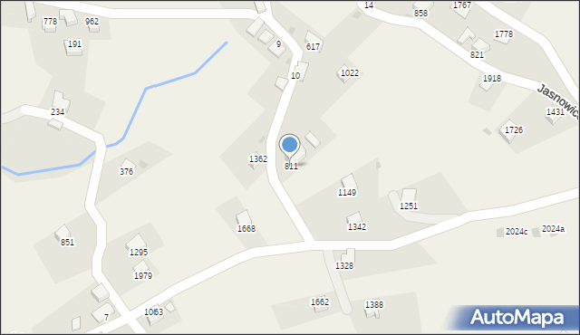 Istebna, Istebna, 811, mapa Istebna