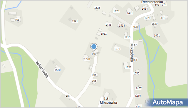 Istebna, Istebna, 890, mapa Istebna