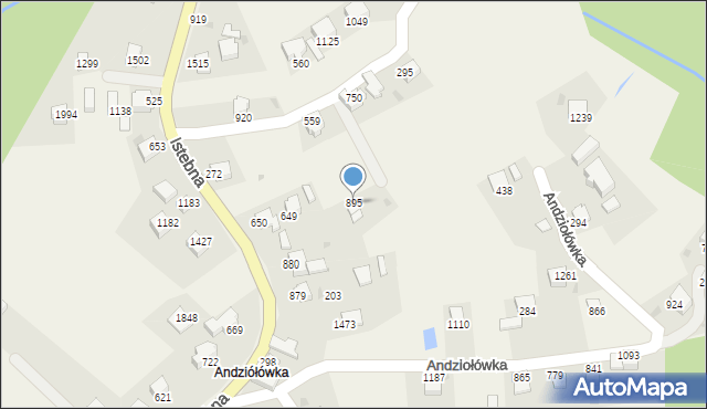 Istebna, Istebna, 895, mapa Istebna